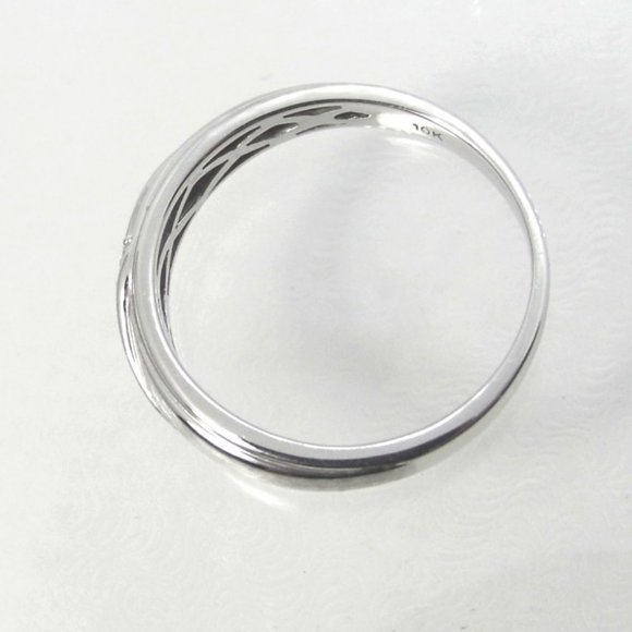 10K white gold Diamond band - Picture 8 of 8
